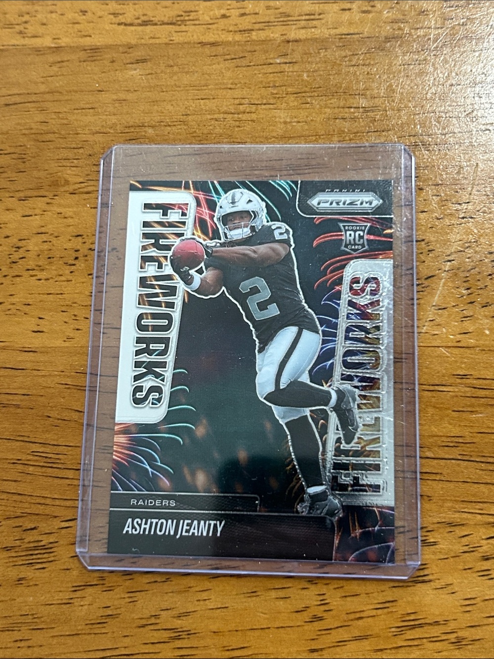 2025 Panini Prizm Ashton Jeanty Fireworks Rookie Insert #10  Las Vegas Raiders